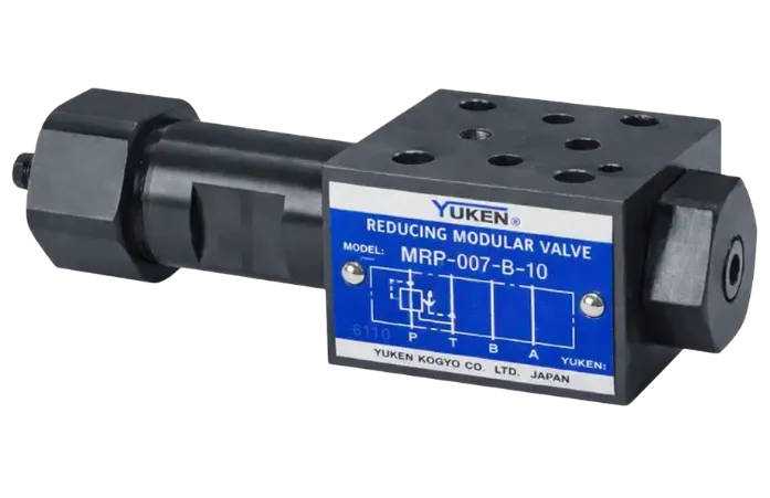 Válvulas modulares Yuken de la serie 005 y 007 para control hidráulico preciso y eficiente, ideales para aplicaciones industriales compactas.
